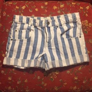 Striped High Waisted Shorts